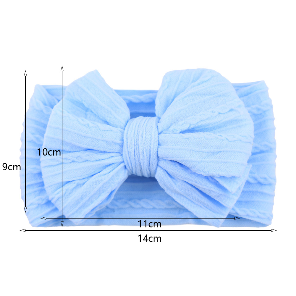 Faixa de cabeça com laço de cabo sólido para crianças, faixa de cabeça com camadas de nylon, turbante elástico para recém-nascidos, meninos e meninas, acessórios para cabelo