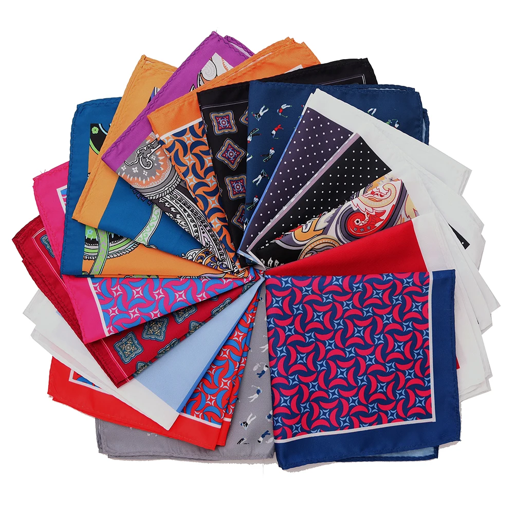 Tailor Smith Herren-Luxusanzug, Einstecktücher, 30 x 30 cm, groß, geschäftlich, bedruckt, Blumenmuster, Paisley, einfarbig, gepunktet, Taschentücher, Brusttuch