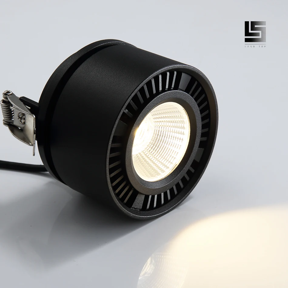 Led downlight ângulo ajustável led spot light 220v branco/preto 10w 15w cree chip corredor sala de estar para iluminação interior