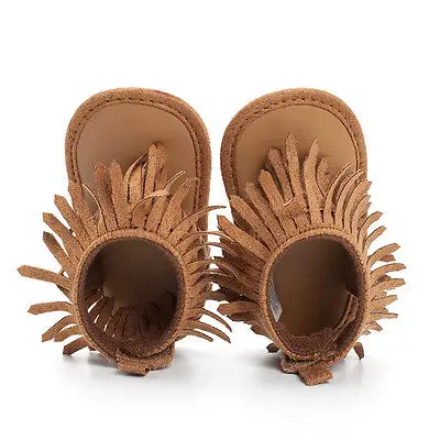 Fast Shipping ทารกแรกเกิดเด็กทารกเด็กหญิงฤดูร้อน First Walkers ฤดูร้อนรองเท้าพู่รองเท้า Soft Sole Prewalker 0-12M
