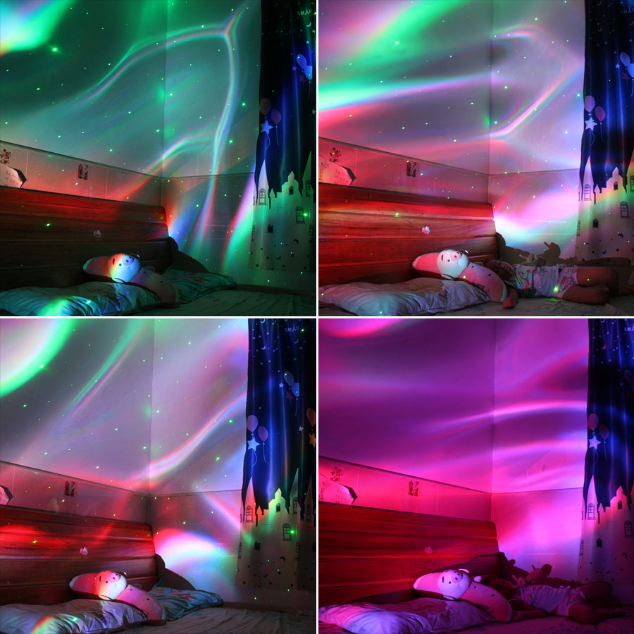 ESHINY – projecteur Laser LED RGB Rechargeable, lumière aurore Star Sky, Disco mobile USB DJ nuit enfants scène chambre B222N8