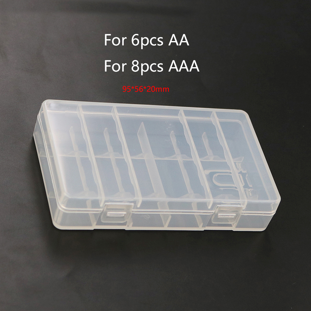 4/6/8/10 Grid AA AAA Kunststoff Batterie Halter Fall Organizer Container Batterien Lagerung Box Halter Hard case Abdeckung Batterie Halter