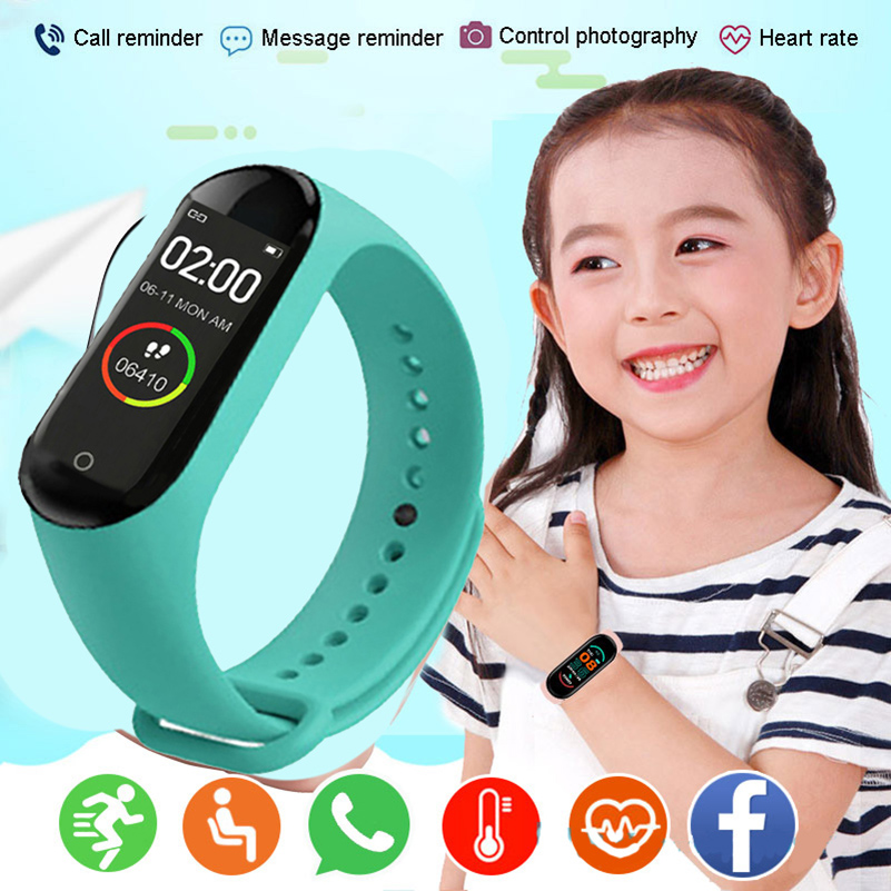Kinderuhr Smart Watch Farbbildschirm Sportarmband Aktivität Lauftracker Herzfrequenz verbundene Uhr Kind M3 M4