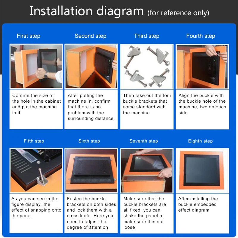 Mini tableta PC Industrial para colgar en la pared, carcasa de pasta de 19 pulgadas, con Intel Core i3 4120U Win 10 Pro, PC AIO táctil resistivo