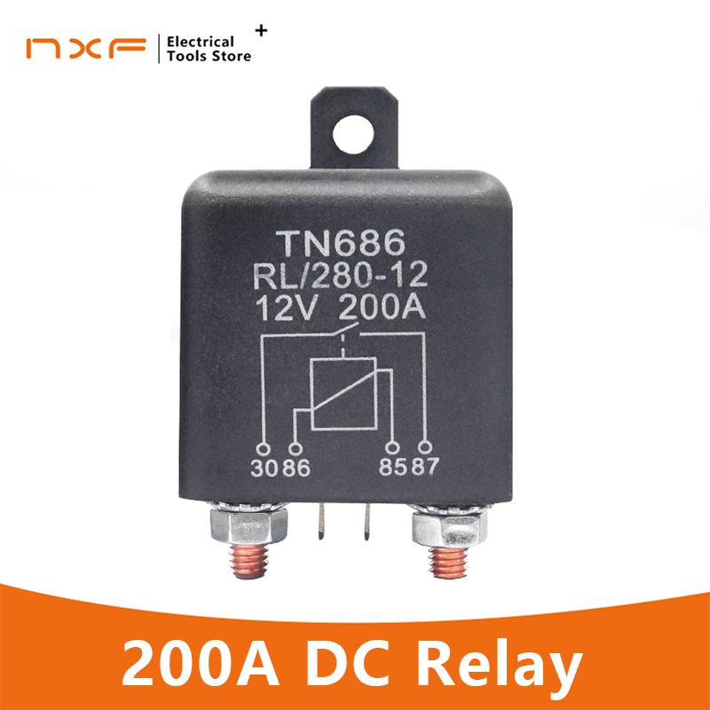 Relé de arranque de alta corriente 200A 100A 12V 24V relé de arranque de corriente pesada automotriz de potencia relé de coche