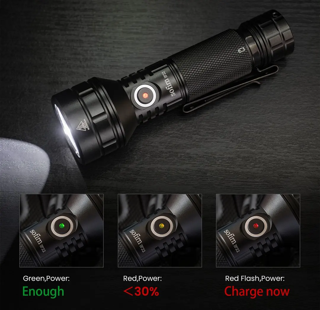 Sofirn IF22 IF22A TIR Quang Học 2100lm LED Đèn Pin Có Thể Sạc Lại 21700 USB C Mạnh Mẽ EDC Ánh Sáng Torch Ngoài Trời Đèn Lồng Cho Cá