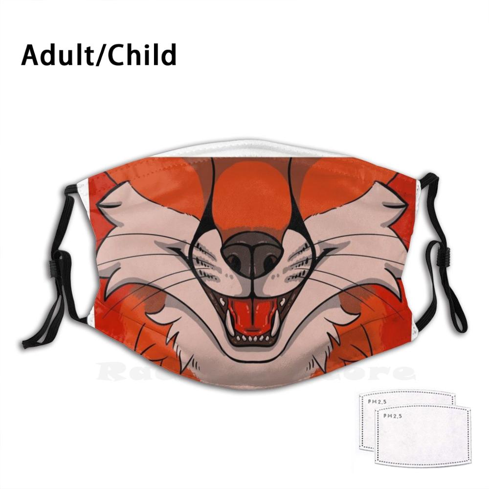 Моющаяся маска для рта Fox Maw с фильтром, Пылезащитная маска для рта, меховая маска