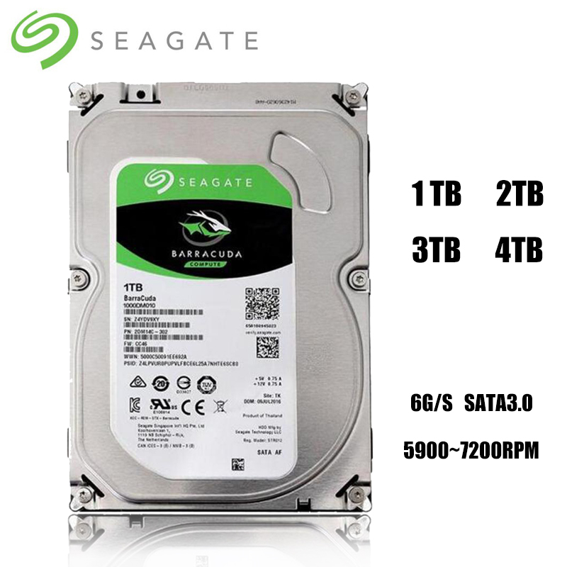 Disco duro SATA 3 interfaz 1TB 2TB 3TB 4TB Marca PC de escritorio Disco duro mecánico interno de 3,5 "SATA 6 Gb/s HDD 7200 RPM (usado)