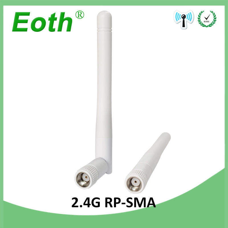 EOTH 2,4 GHz Antenne WLAN 3dbi RP-SMA Stecker WLAN-Antenne 2,4 G Antenne IOT weiß WLAN-Antenne wasserdichte WLAN-Antennen