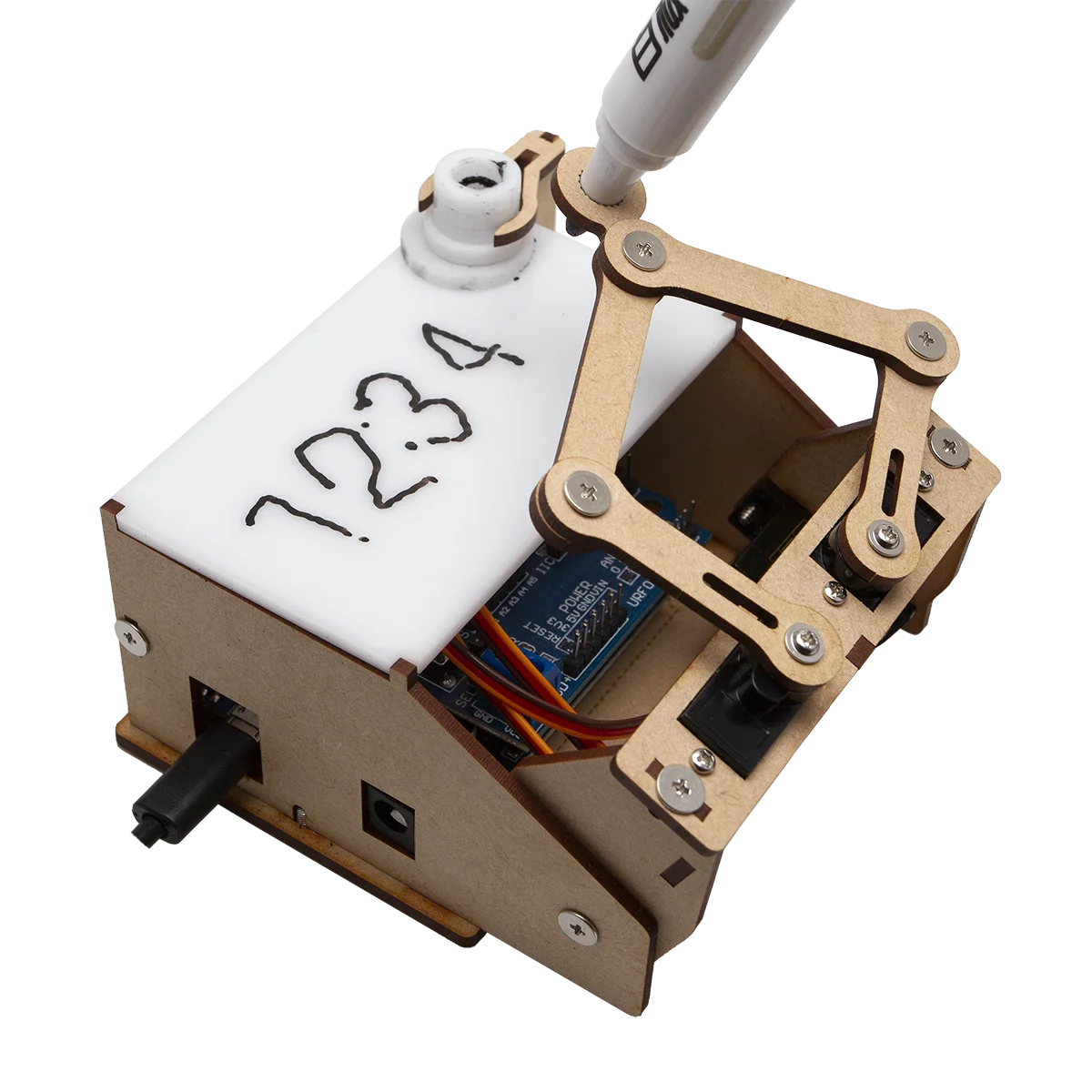 Reloj pequeño de madera para Arduino, Motor de modelo de reloj barato, Programa de bricolaje, producción de proyectos, controlador Manual, educación, nuevo