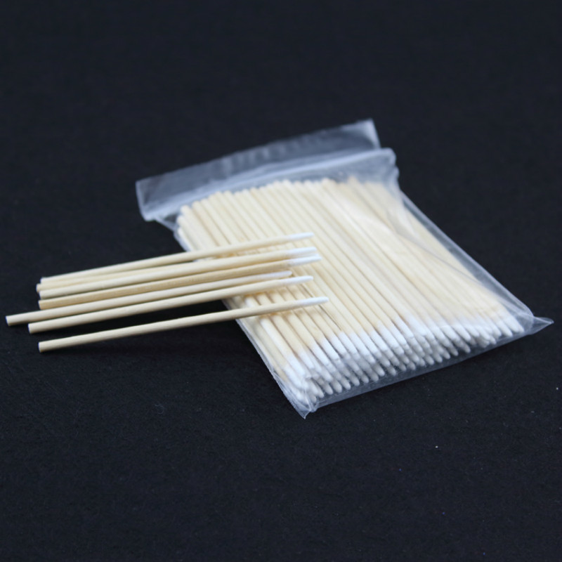 10 Bags Disposable Wooden Pointed Cotton Sticks 7/10cm Cotton Swab for Microblading/Permanent Makeup/Nail Beauty PMU Accessories