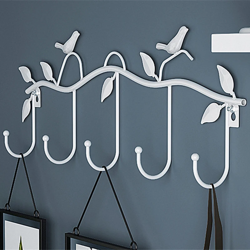 นกโลหะที่แขวนโค้ทและหมวก Rack Multi-Function ตะขอเหล็กติดผนังแขวนสำหรับห้องนั่งเล่นห้องนอนตกแต่ง Hook Up