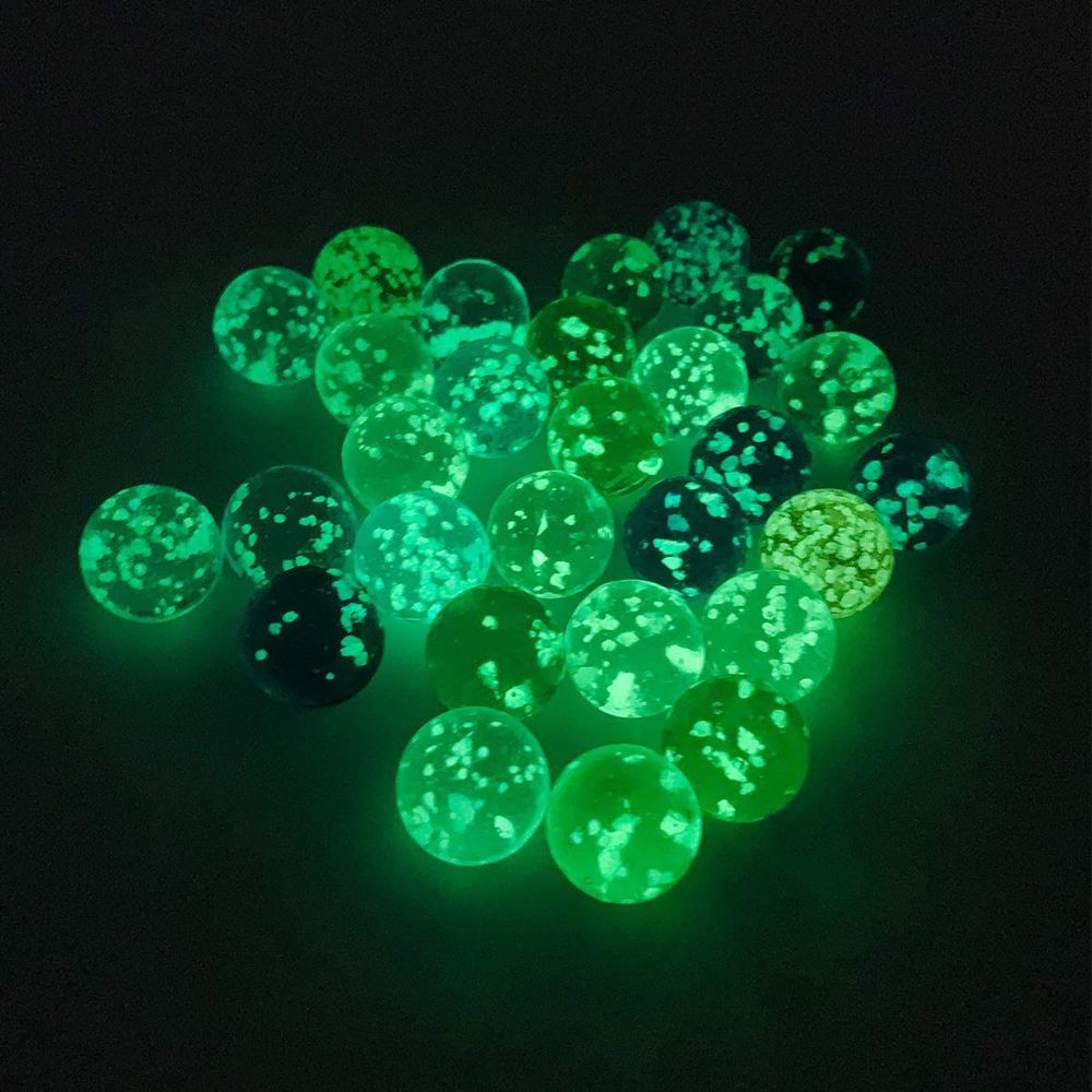 10Pcs Children Toys Luminous Glass Ball 16mm Cream Console Game Pinball Machine Cattle Small Marbles Pat Toys
