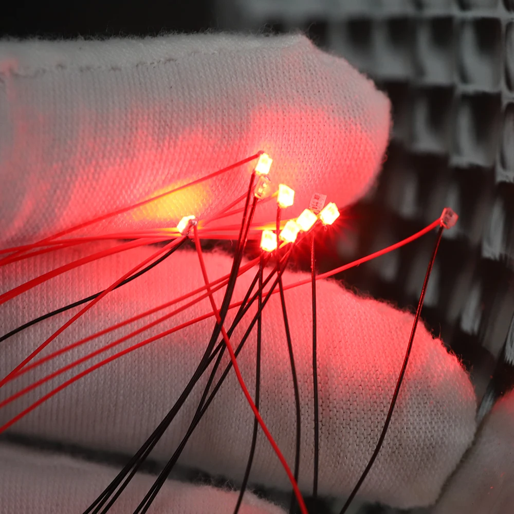 20 piezas con cable Chip Led SMD 3V lámpara Led para modelos tren Micro Litz presoldado