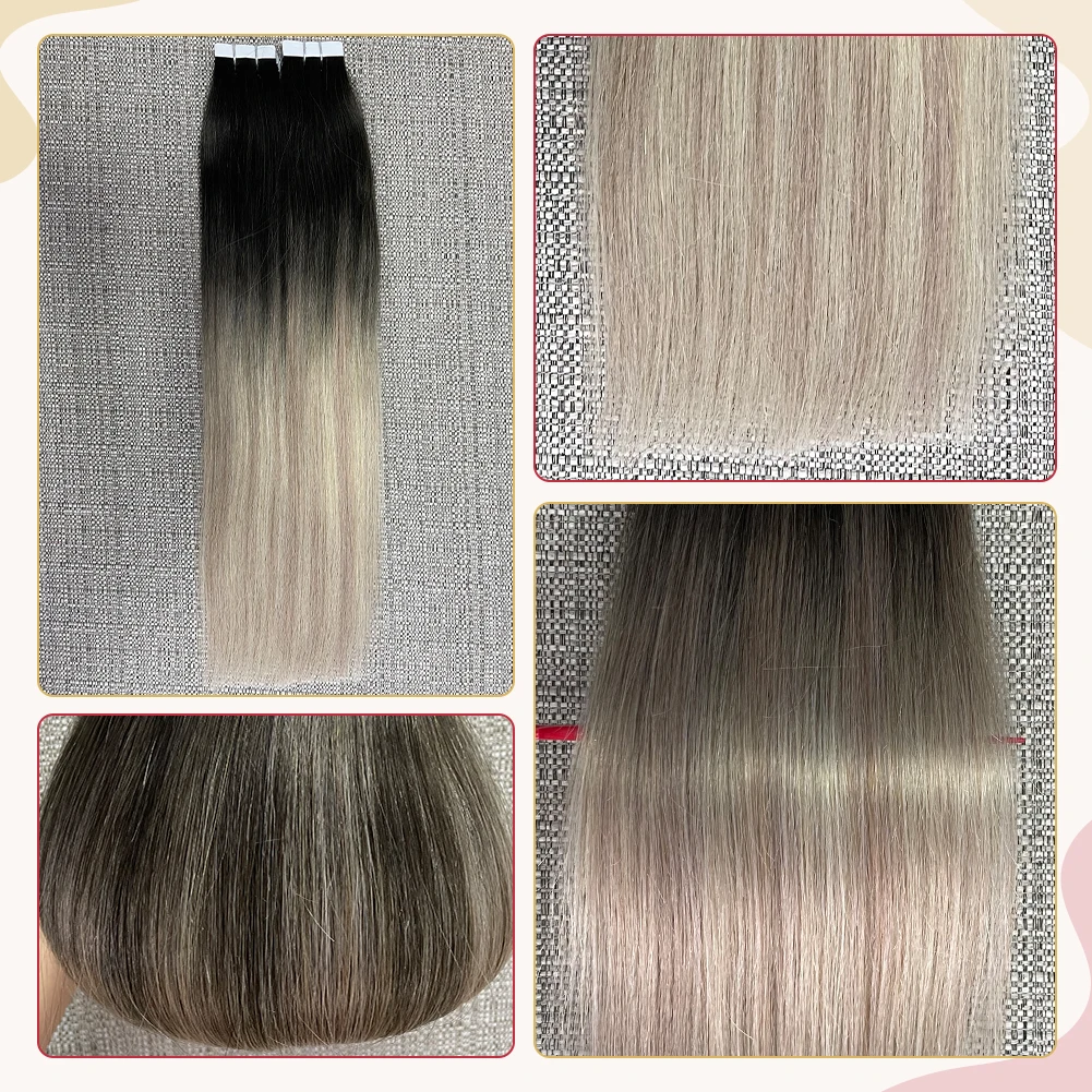 Moresoo เทปผมต่อมนุษย์100% ผมจริง Remy บราซิลผม14-24นิ้วตรงกาวเทป Extensions Moresoo เทปในส่วนขยายของเส้นผมมนุษย์ 100% ผมจริง Remy บราซิลผม 14-24 นิ้วเทปกาวธรรมชาติตรงในส่วนขยาย