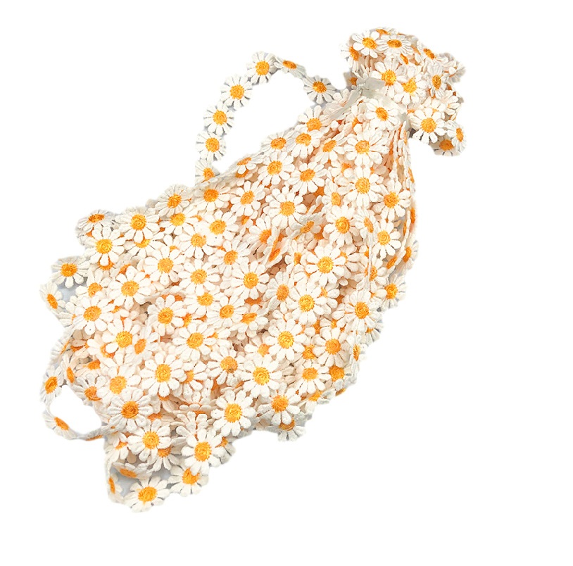 5 Yards/2,5 cm spitze Band/Stickerei spitze DIY handgemachte kleine daisy spitze