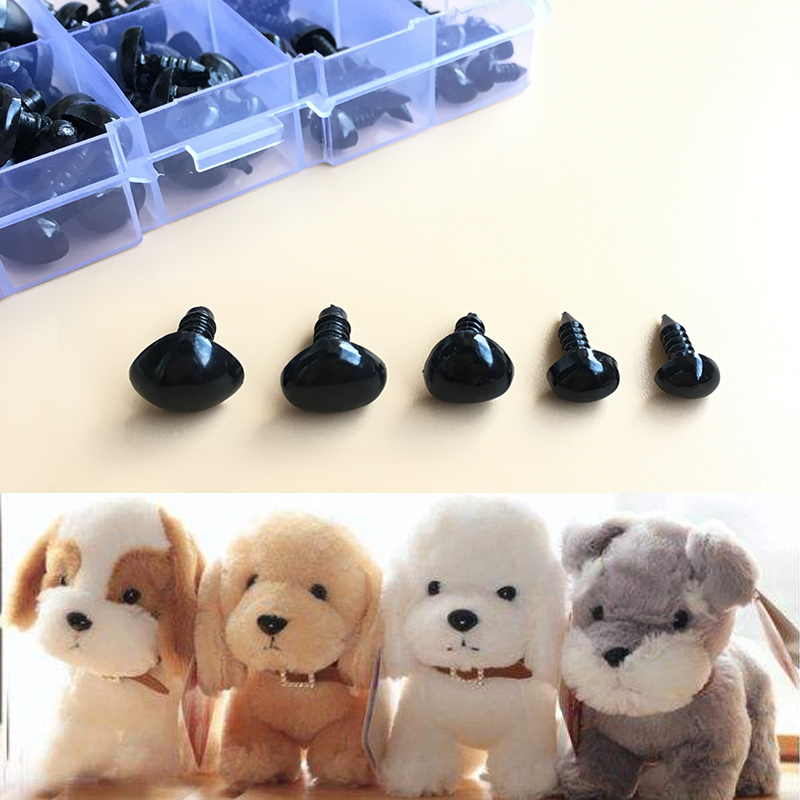 100 Cái/hộp/8/9/11/13.5/15 Mm Mini Nhựa An Toàn Tam Giác Mũi Cho Đồ Chơi búp Bê Cho Gấu Bông Chó Con Thú Nhồi Bông Phụ Kiện Búp Bê