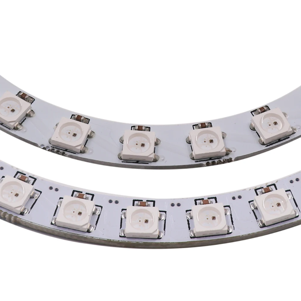 5v ledリングハードストリップWS2812B rgbライト30センチメートル50ミリメートル60ミリメートル70ミリメートル90ミリメートル110ミリメートル150ミリメートル170ミリメートル天使の目ledヘッドライト電球車