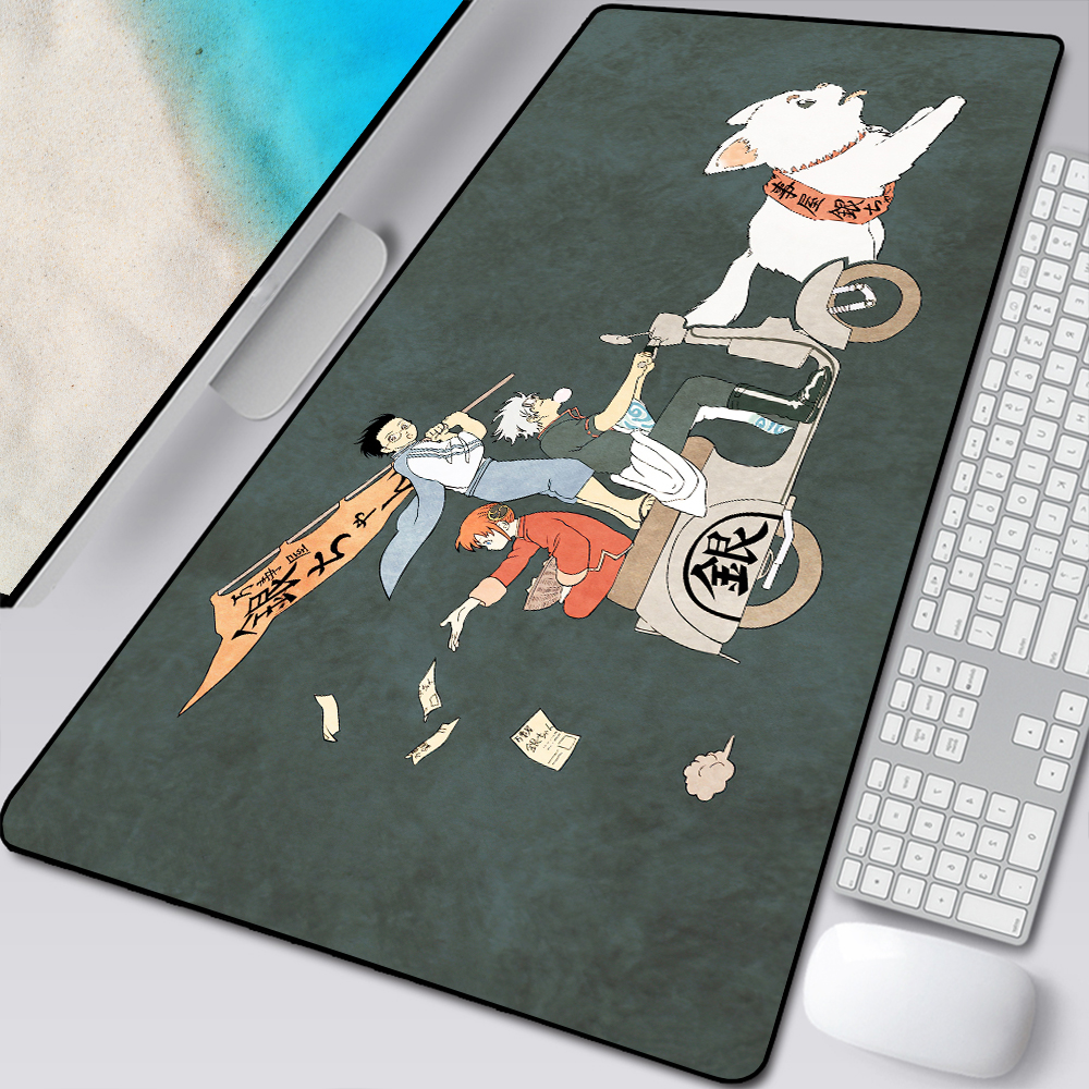 Gintama Mouse Pad Gamer Laptop Gaming Aksesoris Besar Locking Edge Keyboard Desk Mat Tapis Souris 900X400X3Mm Gift Mousepad