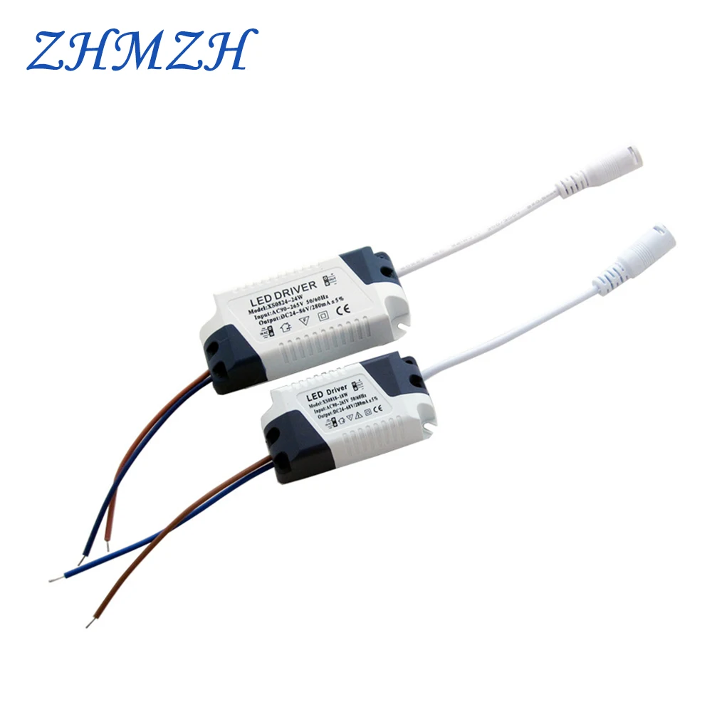 AC 110V 220V LED Driver Constant Current 8-18W 8-24W DC 280mA LED Power Supplies with Female Socket Drivers for LED Panel Light
