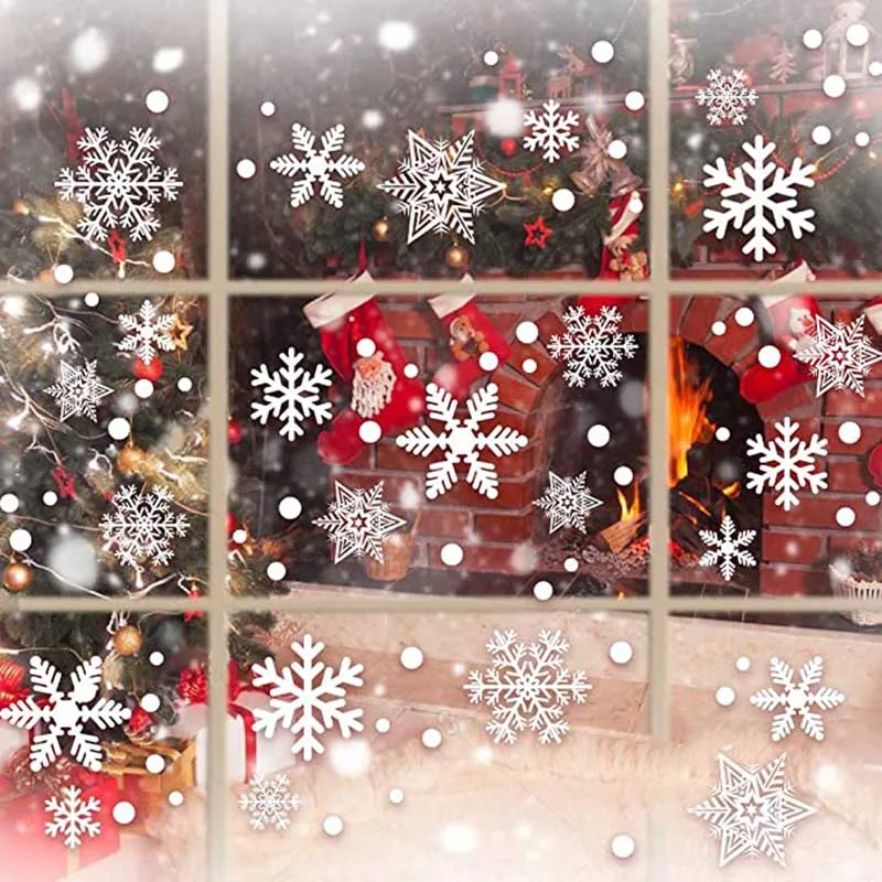 27 Chiếc Trắng Bông Tuyết Cửa Sổ Đề Can Dán Giáng Sinh Năm Mới Mùa Đông Phòng Dán Tường Merry Đồ Dùng Trang Trí Giáng Sinh Cho Gia Đình