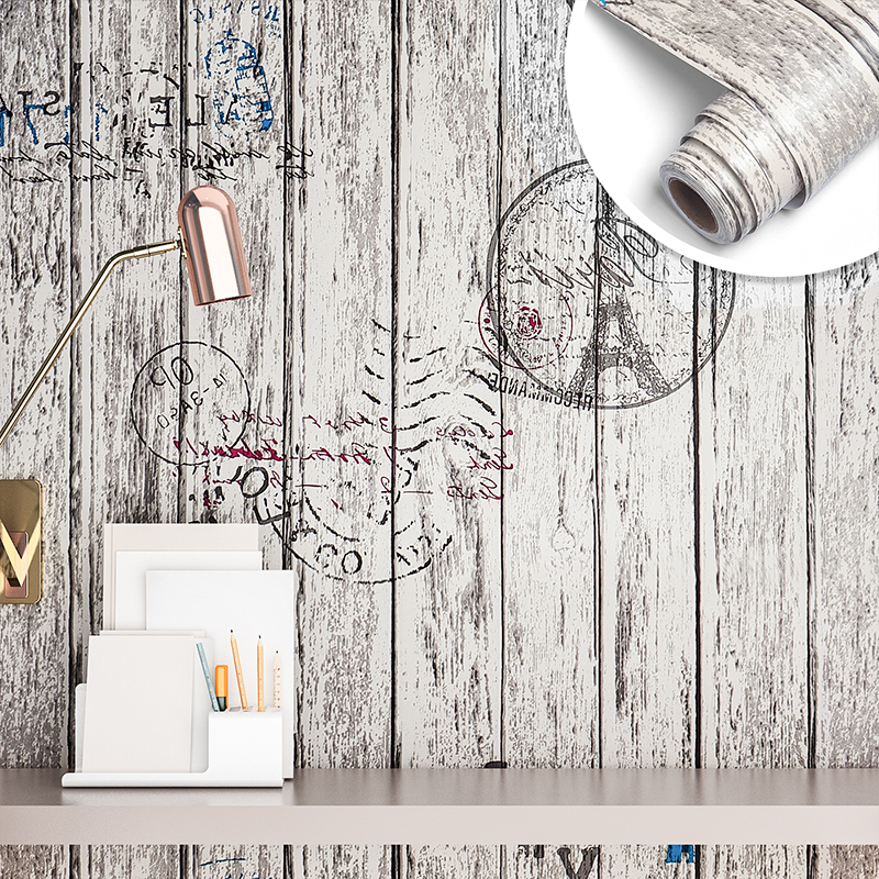 Papel de Parede Vinil auto-adesivo para Home Improvement, Papel de Parede de Madeira, DIY, Quarto e Guarda-Roupa Adesivos