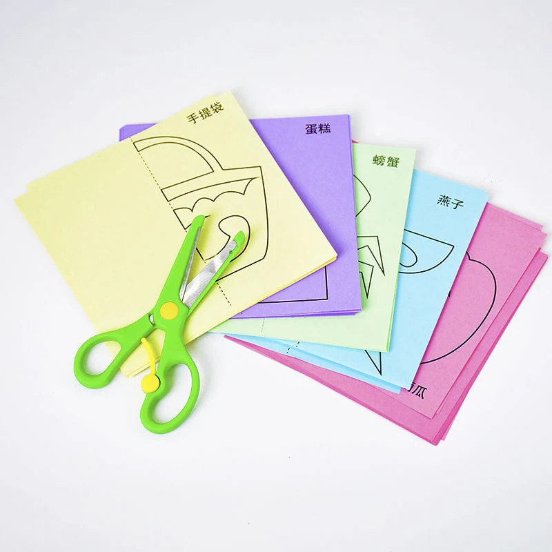 96 ชิ้นเด็กการ์ตูน DIY ที่มีสีสันตัดกระดาษพับของเล่นเด็กหัตถกรรมสัตว์ Handcraft กระดาษศิลปะการเรียนรู้ของเล่นเพื่อการศึกษา