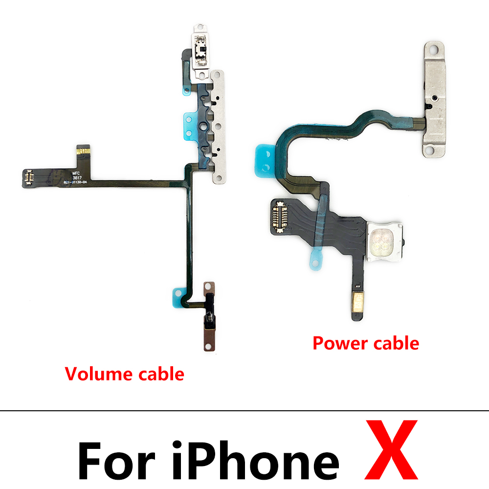 Neues Power-Flexkabel für iPhone 7 8 Plus X XR XS Max Mute & Lautstärkeschalter Ein-Aus-Taste Schlüssel Ersatzteile