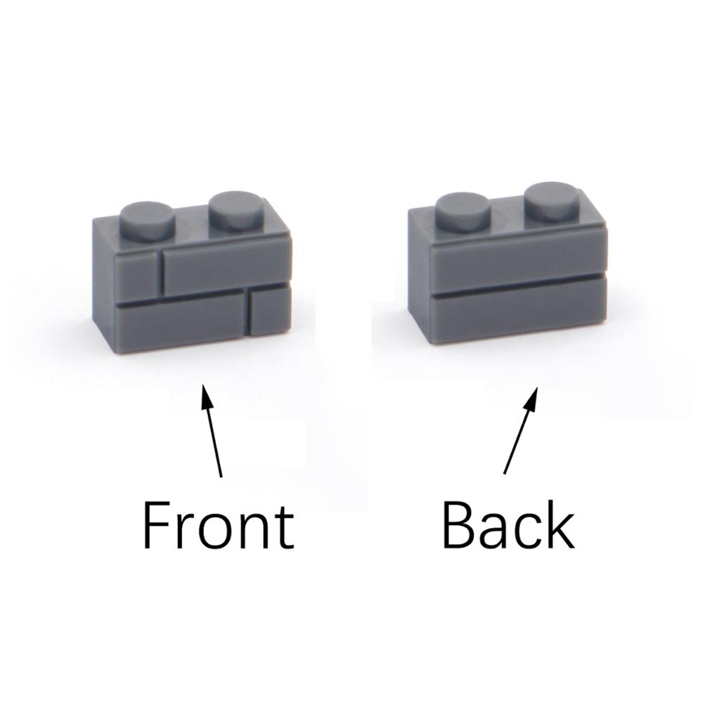 Bloques de construcción DIY figuras de pared ladrillos 1x2 puntos 50/100 Uds juguetes educativos creativos para niños tamaño Compatible con 98283