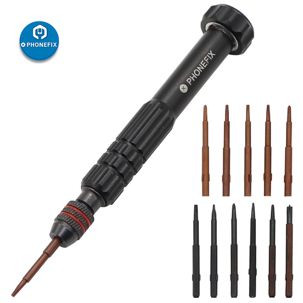 12 Chiếc Tua Vít Bit Độ Chính Xác Bộ Tua Vít Torx Vít Chữ Thập Công Cụ Bảo Trì Cho iPhone 6 6S 7 8 X Điện Thoại Dụng Cụ Mở