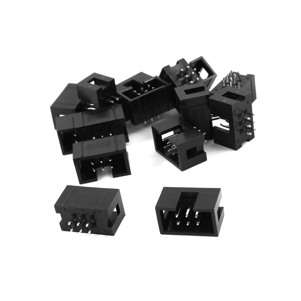 100 stücke Dip 6/10/20/26/34/40 PIN 2,54 MM pitch MÄNNLICHEN BUCHSE gerade idc box sockel PCB STECKER ZWEIREIHIG 10P/20P/50P DC3 HEADE