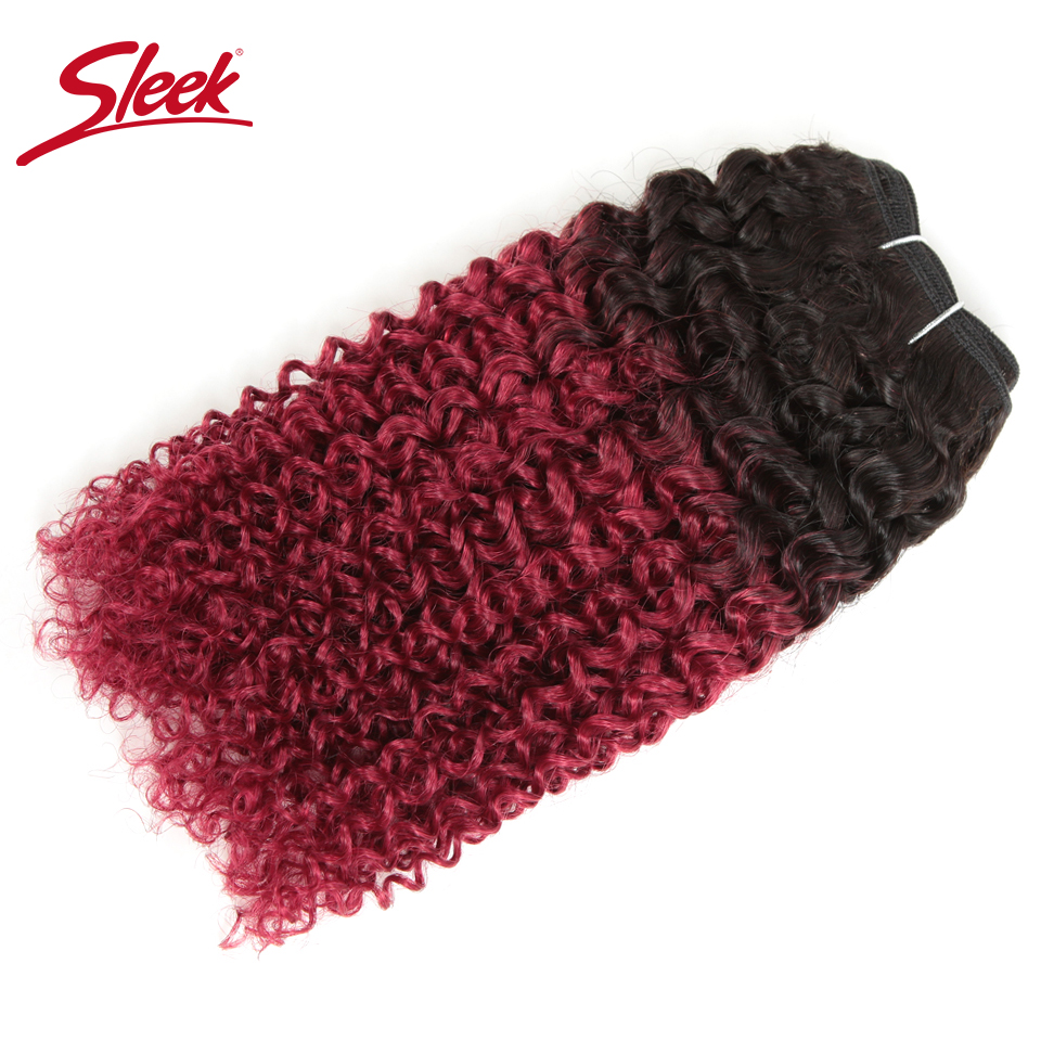 Sleek Afro Verworrene Lockige Webart Ombre T1b/Lila T1B/99J T1b/Blau T1B/99J Doppel Gezogen remy Mongolischen Menschliches Haar Bunldes