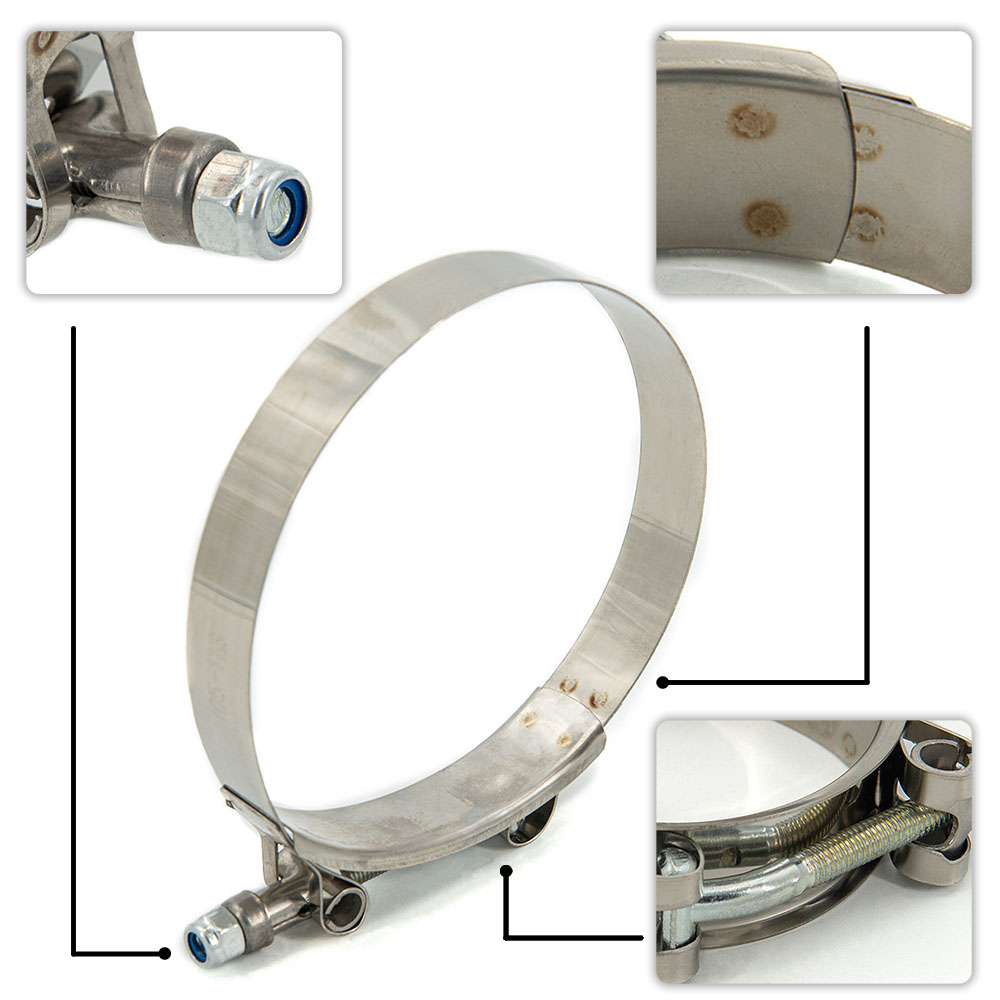 1 Pc 2.0 "2.25" 2.5 "2.75" 3.0 "3.25" 3.5 "4.0" T-bu Lông Ống Xả Kẹp Cửa Hút Turbo Xả Intercooler Ốp Khớp Nối