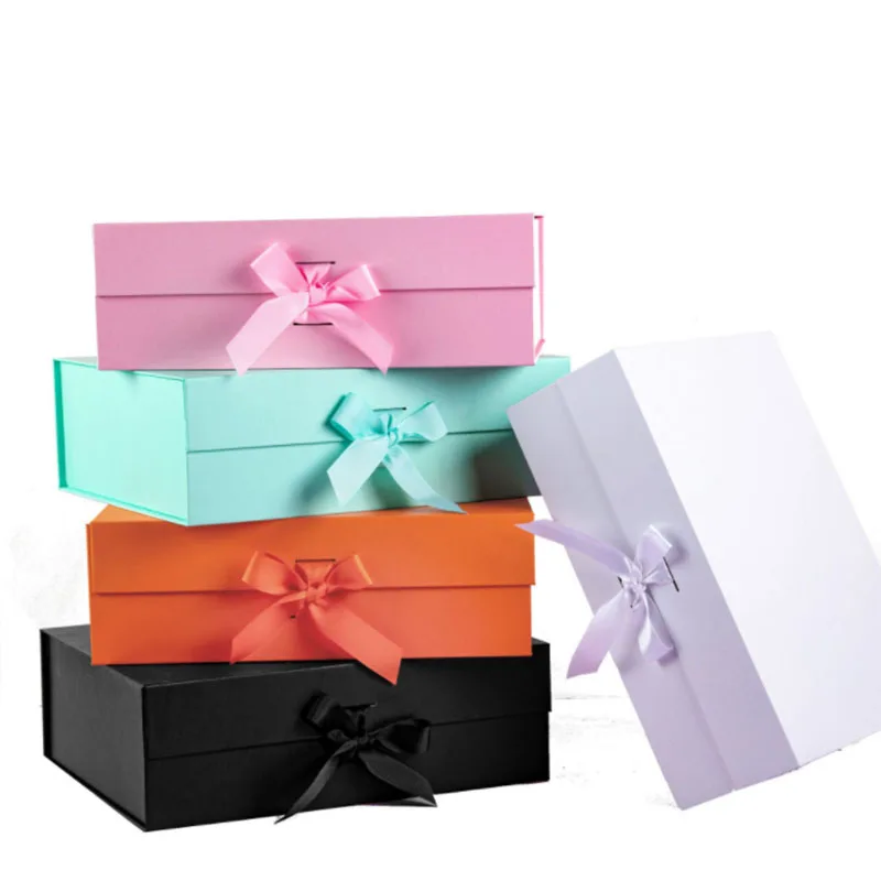 Các Tông Màu Trắng Đen Tặng Gói Thùng Lớn Tặng Hộp Trống 3 Lớp Tôn Hộp Bao Bì Parti Ủng Hộ Hộp nam Châm