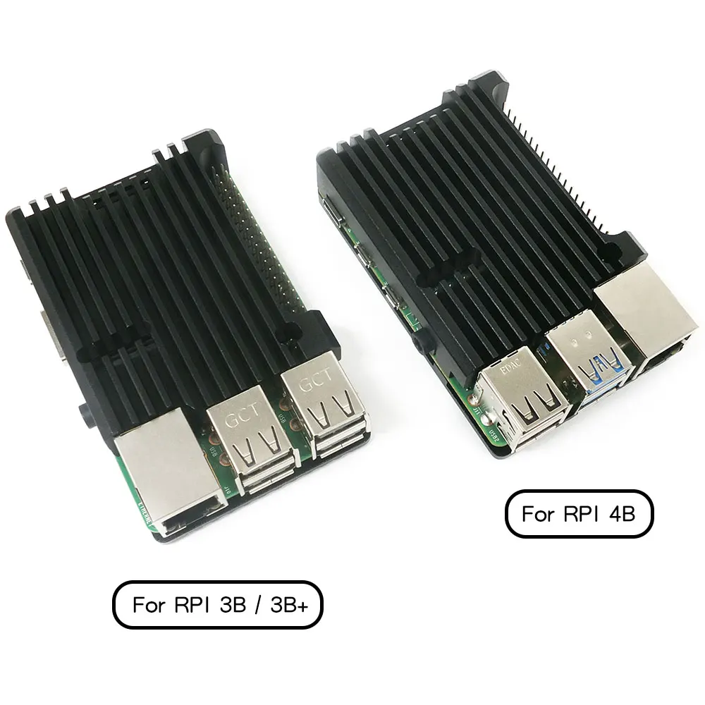 Raspberry Pi 4 Modelo B, ventiladores duales CNC, carcasa de aleación de aluminio, carcasa de armadura de 5 colores con disipadores de calor para Raspberry Pi 4B/3B +/3B