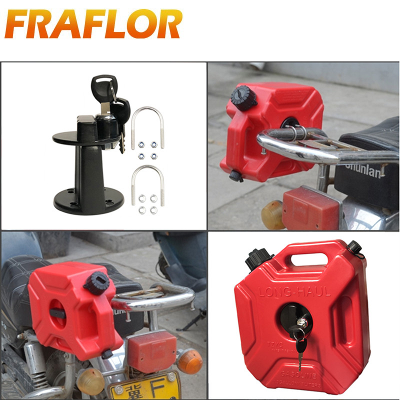 Upgraded Lock Clamp With Key For 3L 4L 5L Fuel Oil Tank Mount Bracket Lock Fastener Petrol Can Jerrycan Holder for Motorcycle