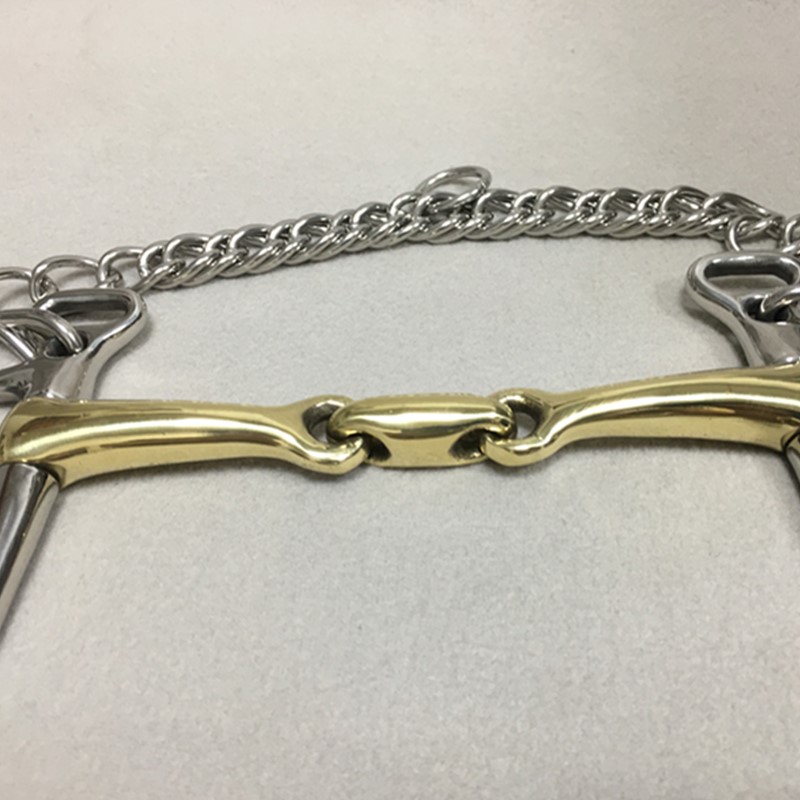 สแตนเลส Kimberwicke Bit Horse อุปกรณ์ 5 นิ้วทองเหลืองทองแดงปาก Snaffle