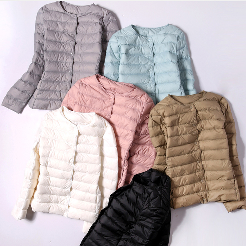 Sedutmo Winter Slanke Vrouwen Eend Donsjack Ultra Licht Korte Jas Voorjaar Dunne Puffer Jas ED1417