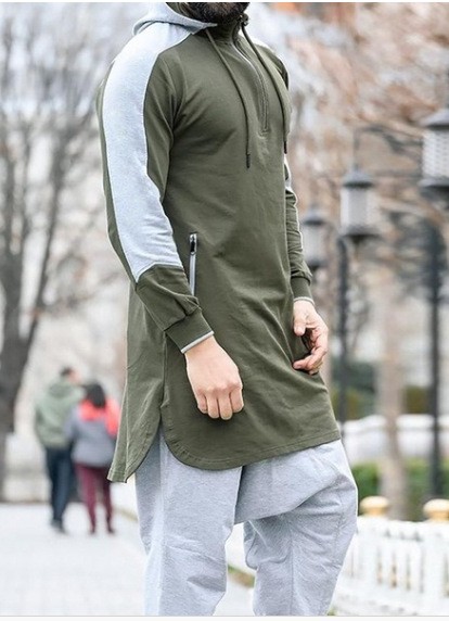 Mũ Trùm Đầu Nam Hồi Giáo Jubba Thobe Miếng Dán Cường Lực Hồi Giáo Quần Áo Dài Tay Dubai Dài Nam Ả Rập Saudi Áo Sơ Mi Plus Kích Thước 3XL 4XL