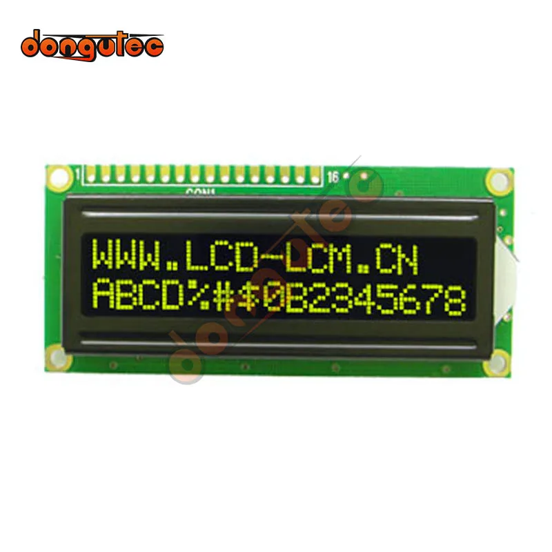 Écran d'affichage LCD Rick Tech, fond noir négatif, LCM, rouge, vert, blanc, orange, jaune sur FSTN, 5V, 162, 1602, 16X2, 1602A