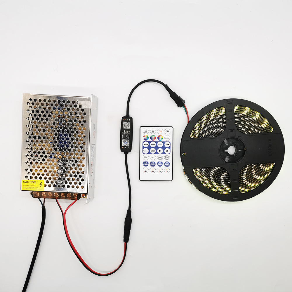 DC5-24V 28Key LED Controller mit Musik Bluetooth App Fernbedienung für Smart 5050 RGB individuell adressierbare Streifen Licht 2048 Pixel