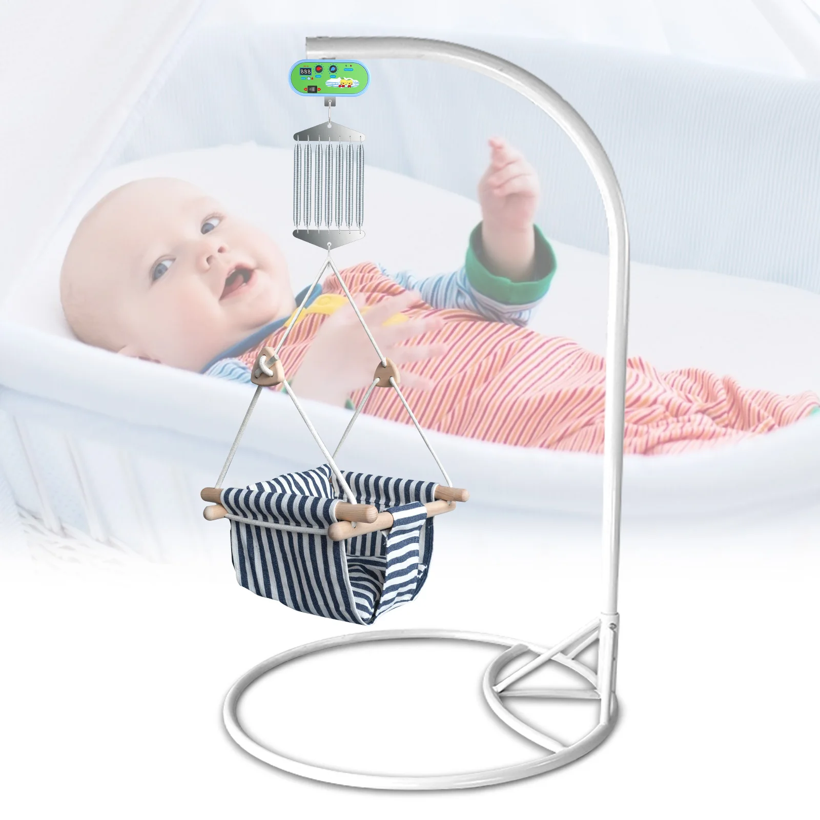 ทารกแรกเกิด Cradle Controller เยอรมนีอะแดปเตอร์ภายนอก Power Auto Rock Play Vibrating Sleeper Baby Swing เปลี่ยนมอเตอร์