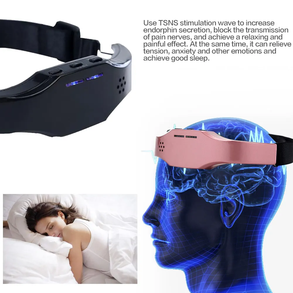 Masajeador inalámbrico para dormir, Monitor para dormir, alivio de la migraña, ayuda para dormir, masajeador, terapia para el insomnio, liberación del estrés, ayuda para dormir