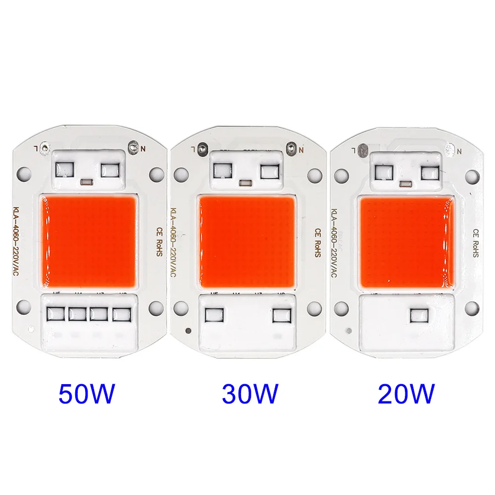 110V 220V COB LED Grow Light Spectrum เต็ม Driverless 20W 30W 50W DOB หลอดไฟ LED สําหรับ VEG Blooming ดอกไม้ปลูก
