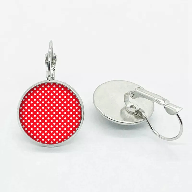 Multiwarna Bulat Dot Anting Kepribadian Kualitas Tinggi Kubah Kaca Dot Anting Hadiah Wanita Aksesori Grosir