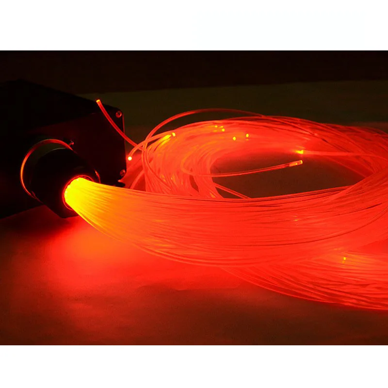 ขายร้อน 50 ~ 500PCS X 0.5 มม.X 2 เมตร end GLOW PMMA สายไฟเบอร์ออปติกสําหรับเพดานดาว