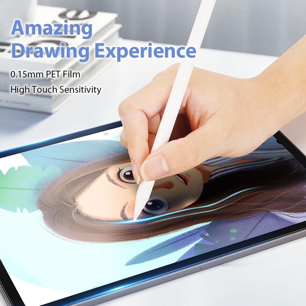 紙の感触スクリーンプロテクターフィルムマット PET 塗装 iPad 7th 8th 9th 10.2 10th 世代空気 4 5 10.9 プロ 11 空気 3 プロ 10.5