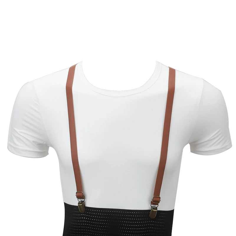 Erwachsene/Kid Mode Vater/Sohn Leder Hosenträger Männer Junge Gürtel Pu Leder Clip-auf Dünne Hosenträger Hosenträger 1,5 cm Breite