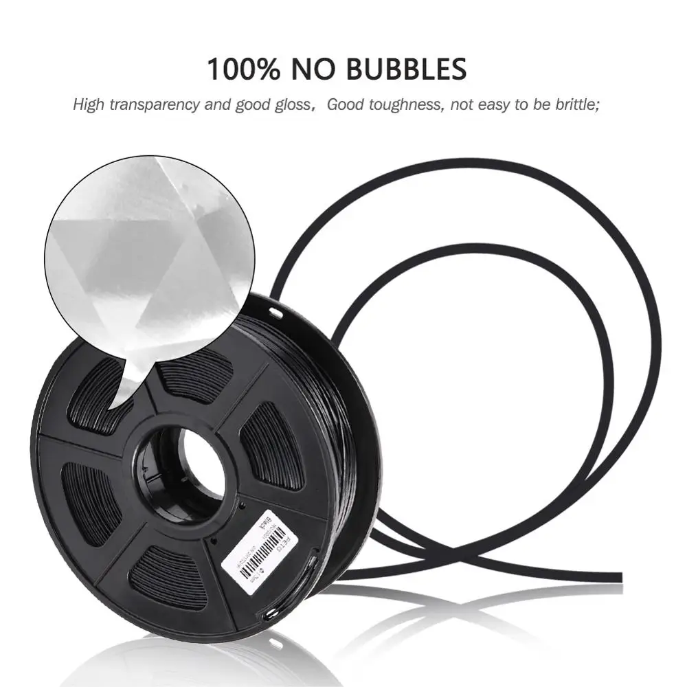 SUNLU PETG Filament 10KG 1.75MM 22LBS No Bubble Odorless Arrange Neatly Good Toughness BIodegradable High Transparency