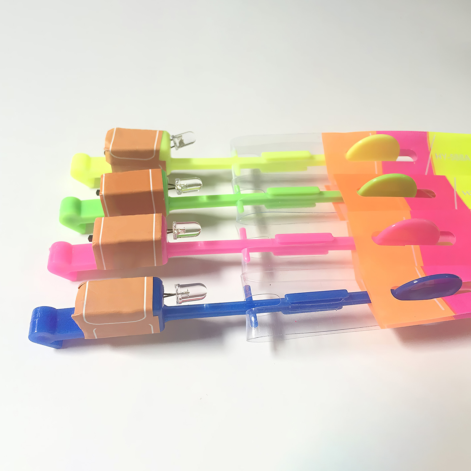 10 sztuk na zewnątrz lśniąca rakieta Flash LED Light Night dzieci Luminous proca zabawki Shine Slingshot elastyczny helikopter obrotowa zabawka